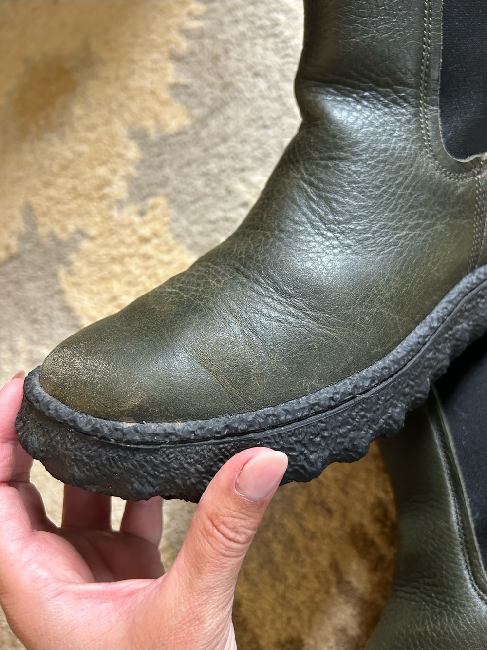 Camper Olive Chelsea Lug-Sole Ankle Boots - Picture 10 of 13